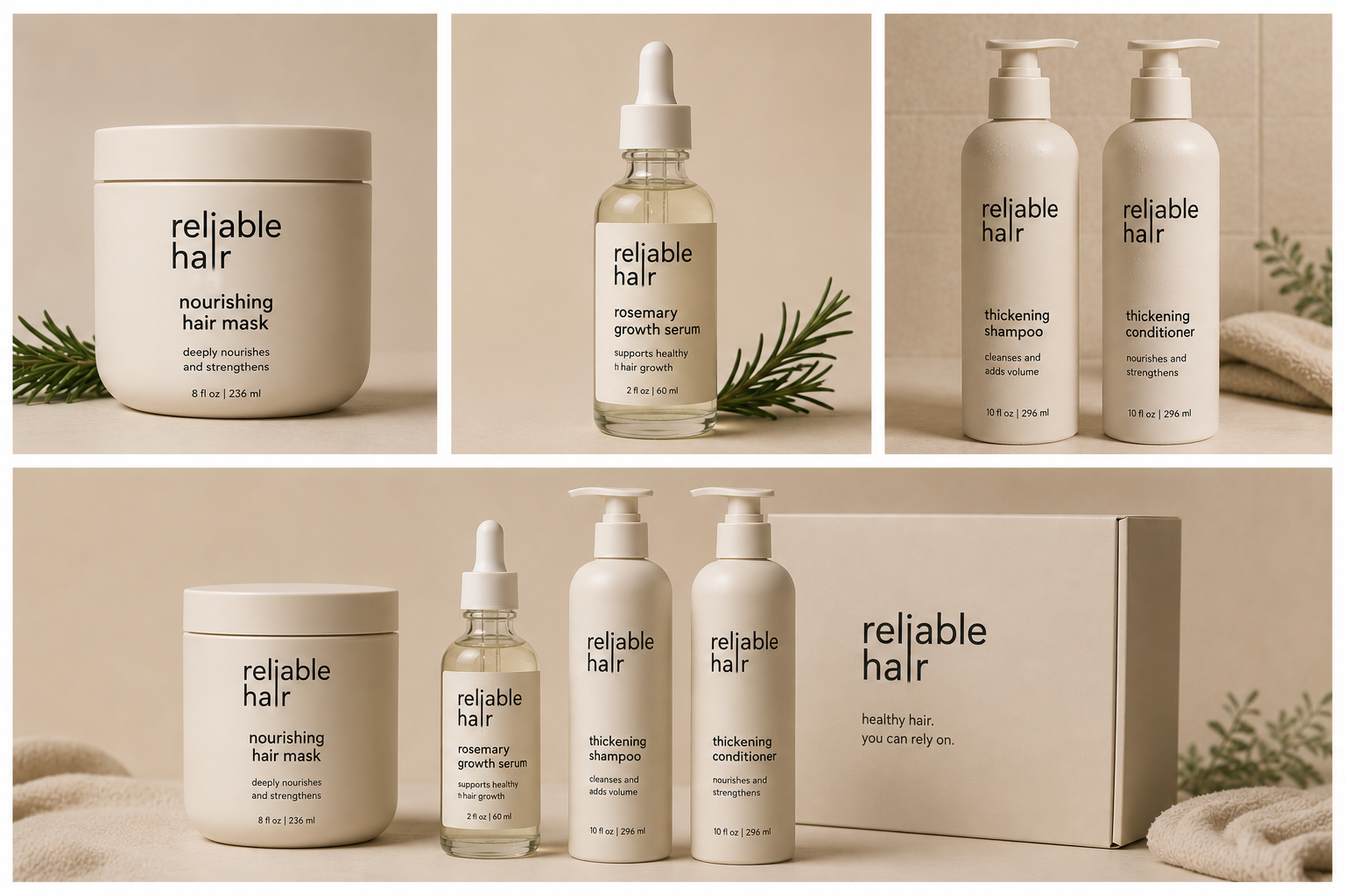Reliable hair Mockups Reliable hair Mockups
